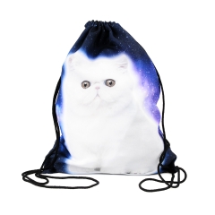 Drawstring bag galaxy whitecat