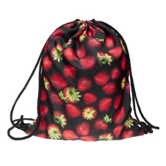 Drawstring bag strawberry
