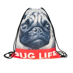 Drawstring bag pug life