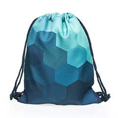 simple backpack green heksagon