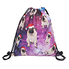 simple backpack winter santa pugs