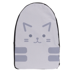 单面印花书包灰色卡通猫SIMPLE GRAY KITTY