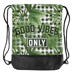 BACKPACK GOOD VIBES ONLY TROPICAL LEAFS
