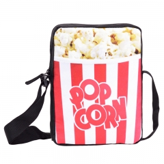 斜挎方包爆米花红色字母popcorn box