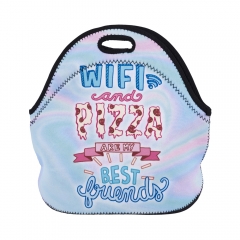 午餐包彩色披萨字母WIFI AND PIZZA BF