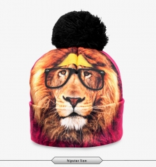 带球便帽戴眼镜的狮子HIPSTER LION
