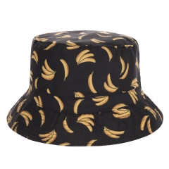 渔夫帽黑底香蕉banana black
