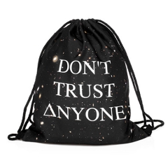 Drawstring bag dont trust