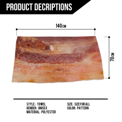 沙滩巾培根slice of bacon