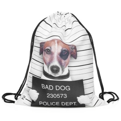 Drawstring bag bad dog