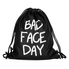 Drawstring bag bad face day