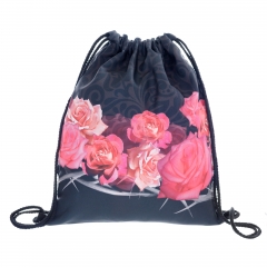 Drawstring bag PINK ROSES GARLAND