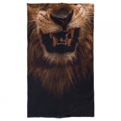 scarf  angry lion face