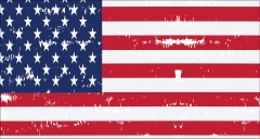 脖套褪色的美国国旗Faded american flag