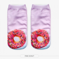 socks pink donut