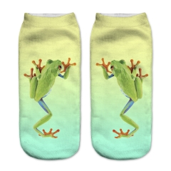 socks green frog ombre