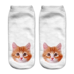 socks ginger kitty head