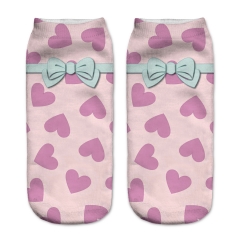 socks pink hearts and bow