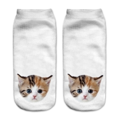 socks three colour kitty head