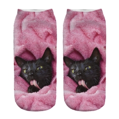 短袜粉色毛巾猫pink towel cat