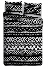 bedding ethnic black and white