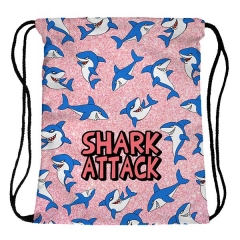 Drawstring bag shark attack