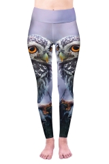High waist leggings owl grey