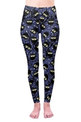 High waist leggings owl night trees