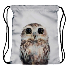 Drawstring bag hemp Grey Owl
