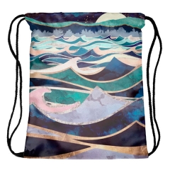 Drawstring bag sunset on the horizon