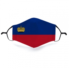 Mask Liechtenstein flag