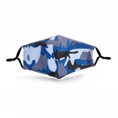 Kid's Masks cat camo blue