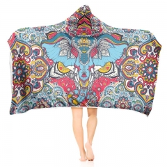 Hoodie blanket elephant mandala
