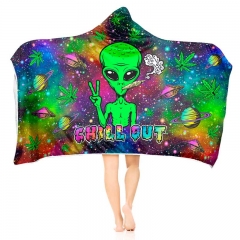 Hoodie blanket alien chill out