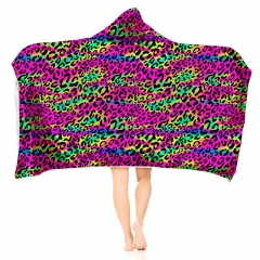 Hoodie blanket  color leopard Print