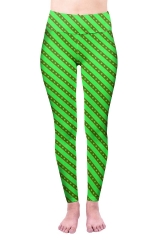 高腰公司常规绿色圆点斜条纹Oblique polka dot stripe
