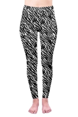 High waist leggings zebra-stripe