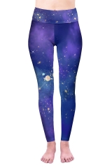 High waist leggings Purple Milky Way