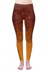 High waist leggings african masks