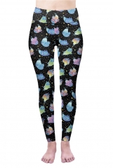 High waist leggings owl rainbow