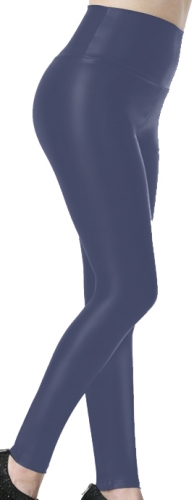 Navy blue PU Leggings