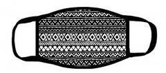 One layer mask  with edge black belt geometric stripe