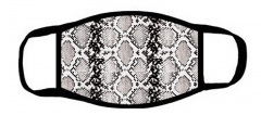 one layer mask in a white background snake pattern