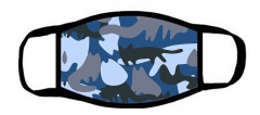 one layer mask with edge blue camouflage