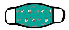 one piece mask lake green bottom plum and panda