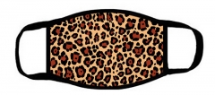 One layer mask with edge in brown leopard print