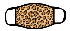 One layer mask  with edge  yellow leopard grain