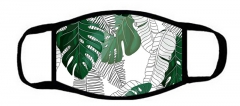One layer mask  with edge monstera leaf