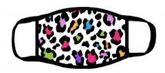 包边一片式口罩白底彩色豹纹Color leopard