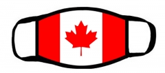 One layer mask  with edge Canadian flag